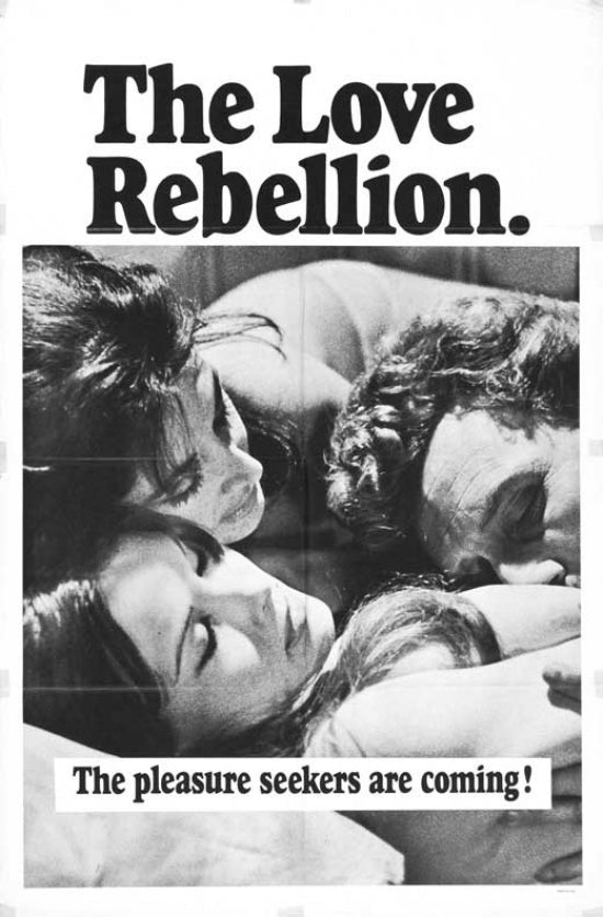 The Love Rebellion Movie Poster Print featuring vibrant colors and striking design.