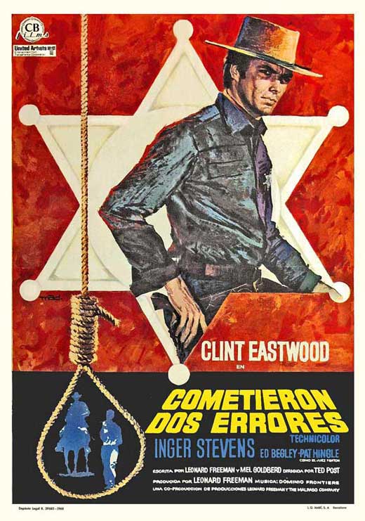 Hang 'Em High Movie Poster Print showcasing classic film art.