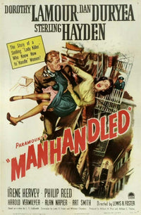 Manhandled Movie Poster showcasing classic film art.