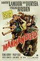 Manhandled Movie Poster showcasing classic film art.