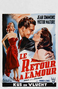 Affair With a Stranger Movie Poster Print featuring vintage film art.