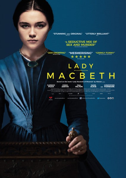 Lady Macbeth Movie Poster Print showcasing the character's ambition and intensity.