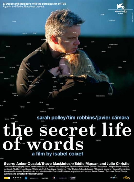 The Secret Life of Words Movie Poster showcasing emotional storytelling.