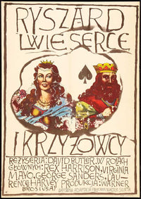 King Richard and the Crusaders movie poster print featuring classic film imagery.