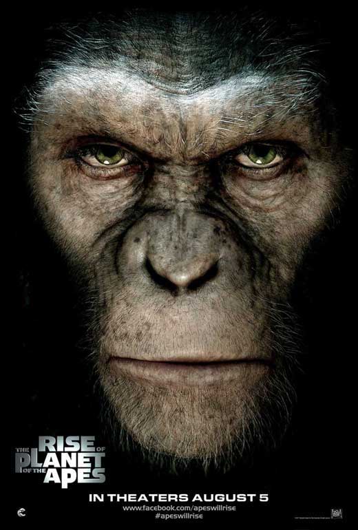 Rise of the Planet of the Apes movie poster print showcasing cinematic art.