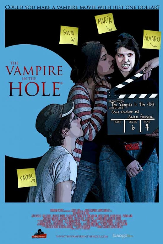 The Vampire in the Hole Movie Poster Print showcasing horror art