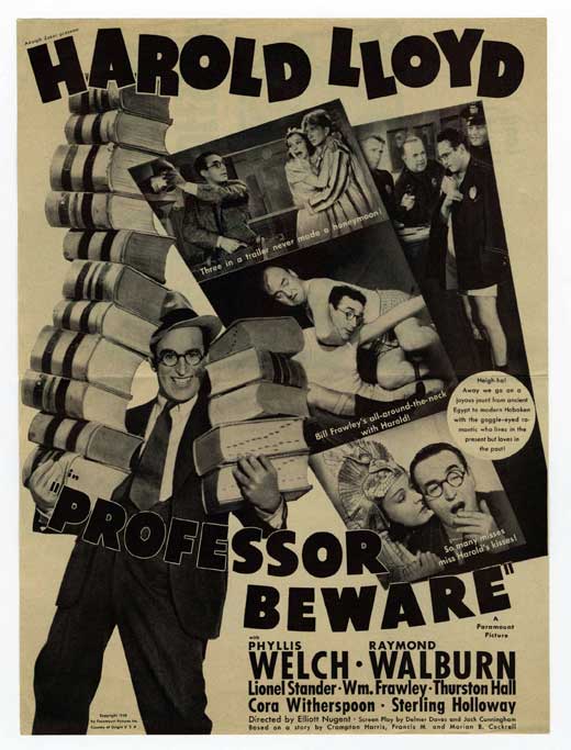 Professor Beware Movie Poster Print - Classic Film Artwork