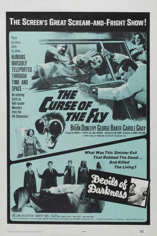 Curse of the Fly Movie Poster Print showcasing eerie vintage film artwork.