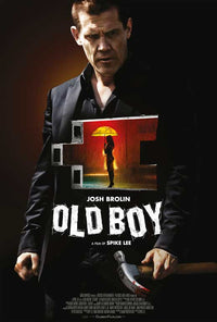 Oldboy Movie Poster Print featuring intense visuals and cinematic atmosphere.