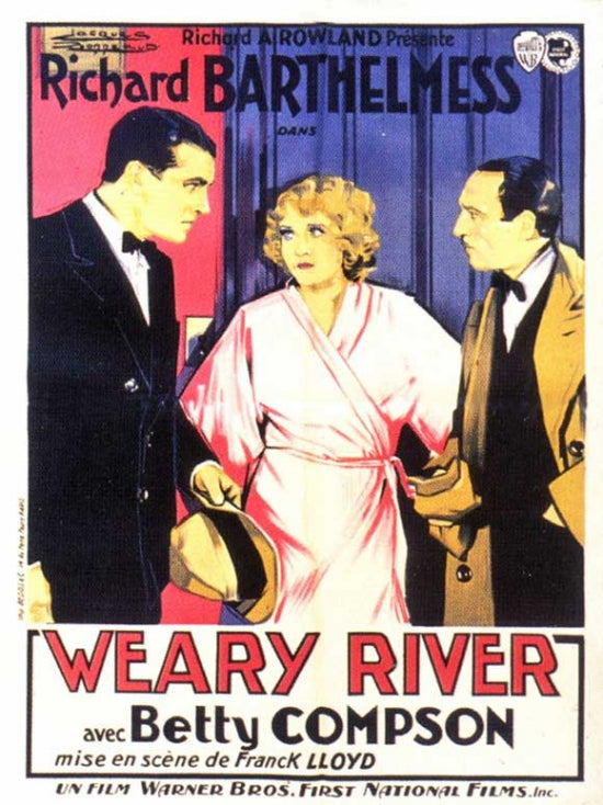 Weary River Movie Poster Print featuring classic film imagery.