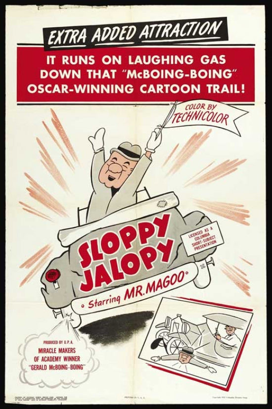 Sloppy Jalopy Movie Poster Print showcasing vibrant colors and fun design.