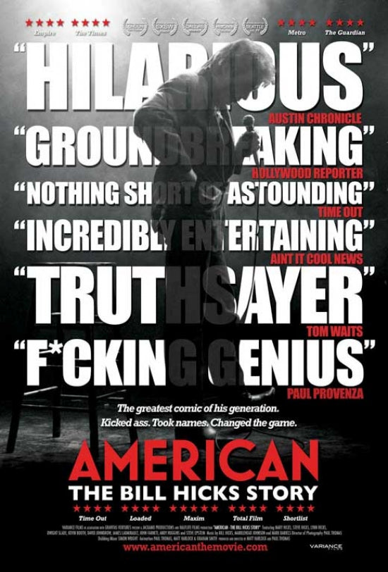 American: The Bill Hicks Story Movie Poster showcasing Bill Hicks