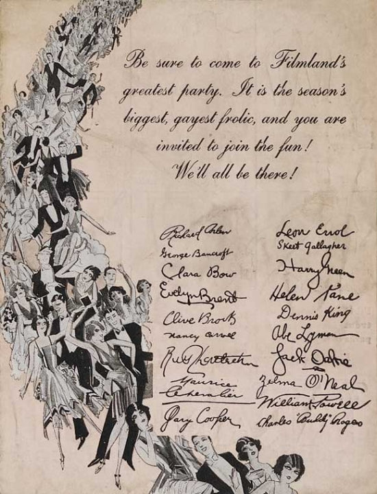 Paramount on Parade Movie Poster Print showcasing classic film stars.