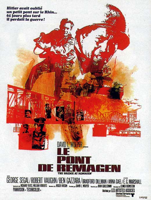 The Bridge at Remagen Movie Poster Print showcasing dramatic WWII imagery.
