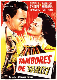 Drums of Tahiti Movie Poster Print showcasing vibrant colors and dynamic imagery.