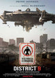 District 9 Movie Poster Print featuring dynamic imagery from the sci-fi film.