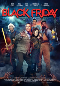 Black Friday Movie Poster Print showcasing festive shopping excitement.