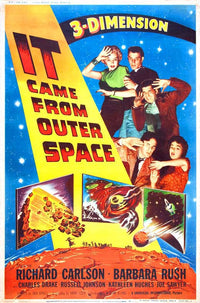 It Came from Outer Space Movie Poster Print featuring classic sci-fi artwork.