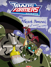 Transformers Animated Movie Poster Print showcasing Autobots and Decepticons.