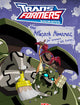 Transformers Animated Movie Poster Print showcasing Autobots and Decepticons.