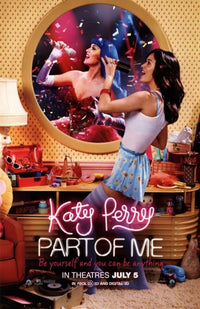 Katy Perry Part of Me 3D Movie Poster featuring vibrant imagery.