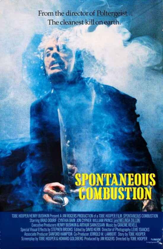 Spontaneous Combustion Movie Poster featuring dramatic design and vibrant colors.