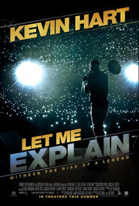 Kevin Hart Let Me Explain Movie Poster Print featuring vibrant colors and comedic theme.