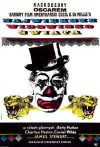 The Greatest Show on Earth Movie Poster Print featuring vibrant colors and classic circus theme.