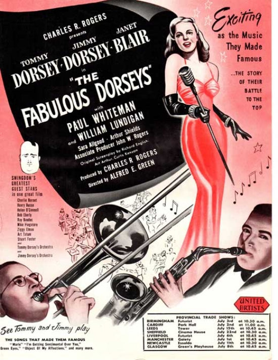 Fabulous Dorseys Movie Poster showcasing classic film art.