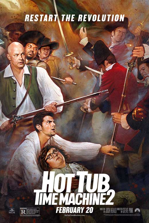 Hot Tub Time Machine 2 Movie Poster Print showcasing vibrant colors and fun design.