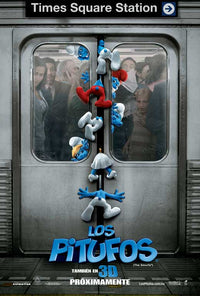 The Smurfs Movie Poster Print featuring colorful characters