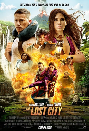 The Lost City movie poster print featuring adventure theme.