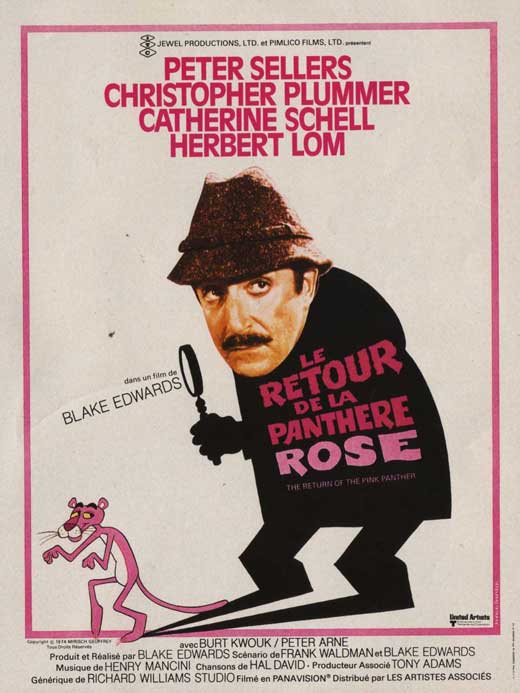 The Return of the Pink Panther movie poster print featuring Inspector Clouseau.