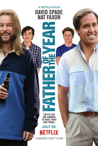 Father of the Year Movie Poster Print showcasing vibrant colors and comedic themes.