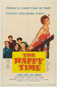 The Happy Time Movie Poster Print featuring vibrant colors and whimsical design.