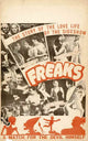 Freaks Movie Poster Print showcasing classic horror film art.