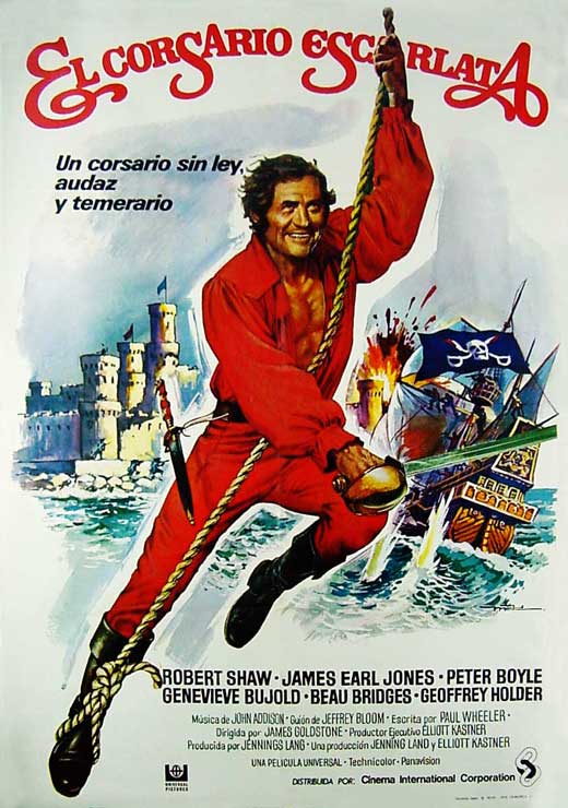 Swashbuckler Movie Poster Print featuring dynamic imagery.