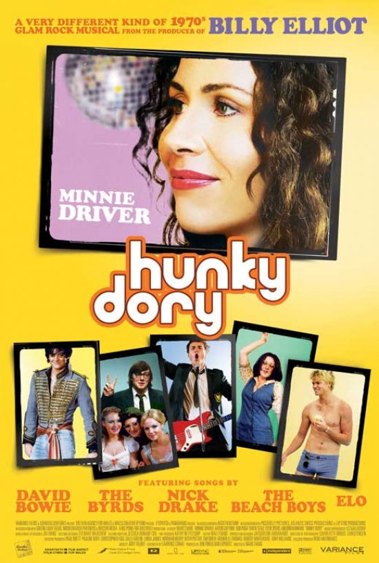 Hunky Dory Movie Poster Print showcasing vibrant artwork.