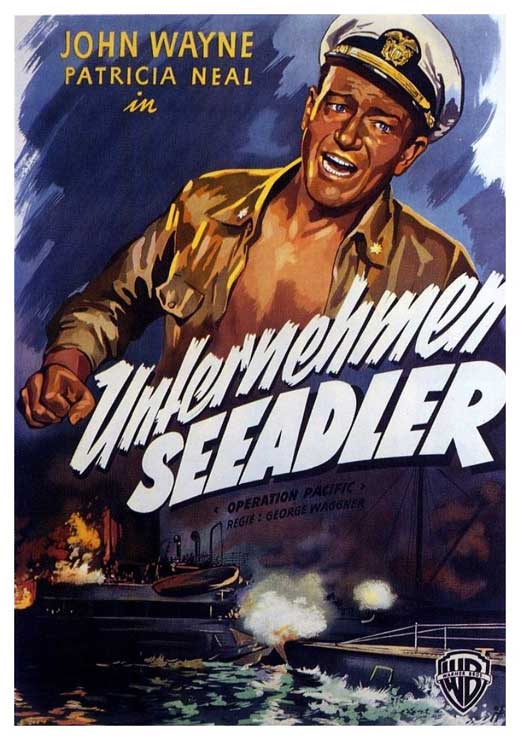 Operation Pacific Movie Poster Print showcasing classic wartime imagery.