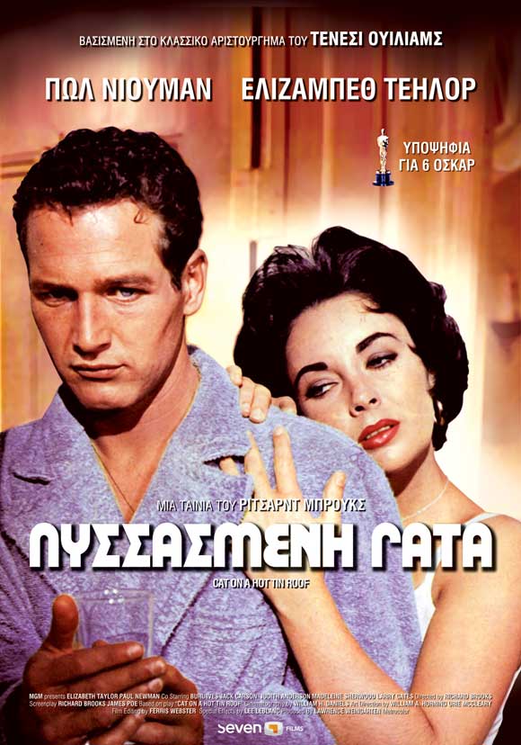 Cat on a Hot Tin Roof Movie Poster Print featuring classic film art.