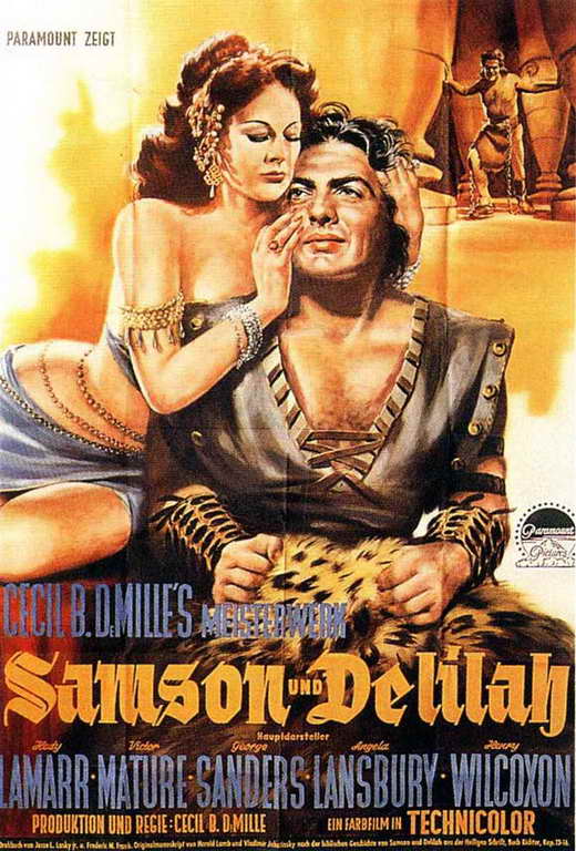 Samson and Delilah Movie Poster Print showcasing classic cinema art.