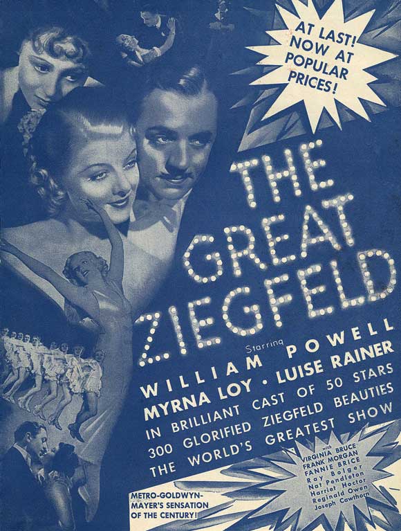 The Great Ziegfeld Movie Poster Print featuring vibrant colors and classic film design.