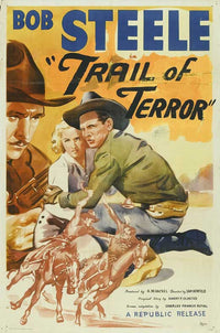 Trail of Terror movie poster print featuring horror-themed artwork.