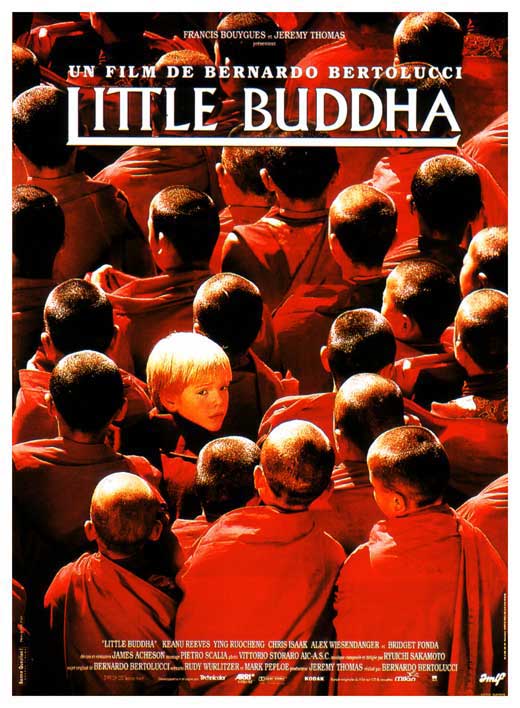 Little Buddha Movie Poster Print showcasing vibrant colors and spiritual themes.