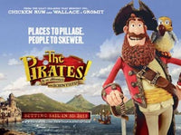 The Pirates Band of Misfits Movie Poster Print featuring colorful characters.