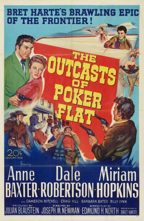 The Outcasts of Poker Flat Movie Poster Print showcasing classic Western film art.