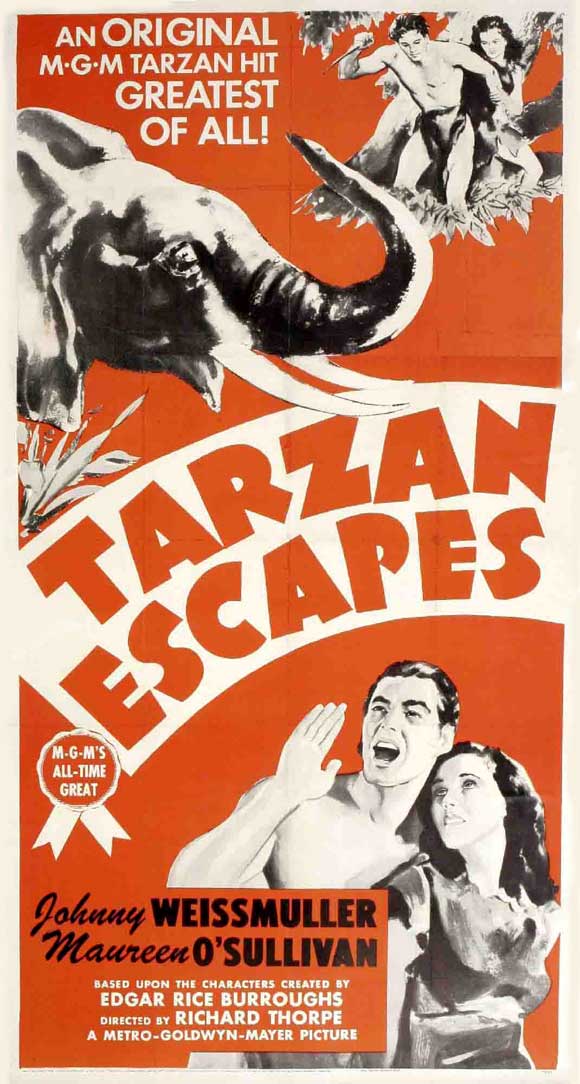 Tarzan Escapes Movie Poster Print showcasing adventure and freedom.