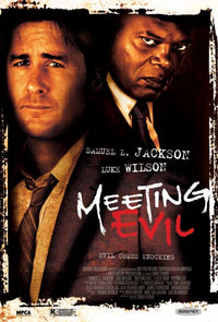 Meeting Evil Movie Poster Print featuring gripping design and dramatic visuals.