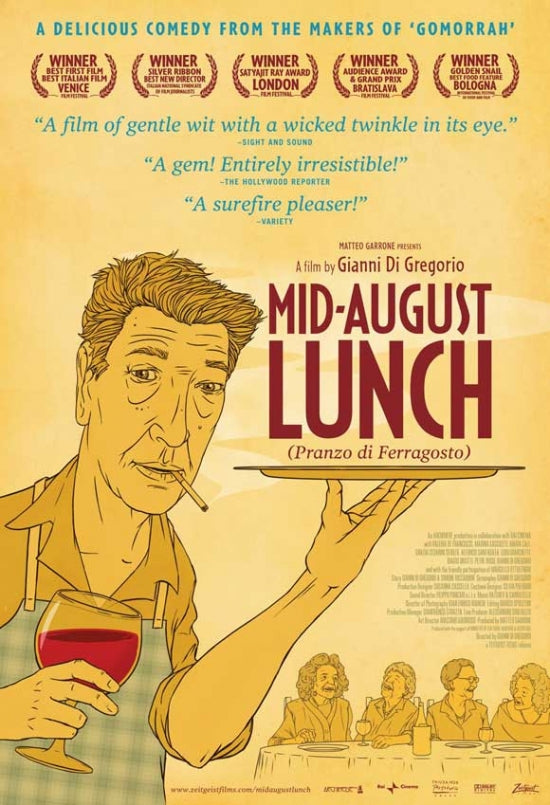 Mid-August Lunch Movie Poster Print featuring Italian cinema.