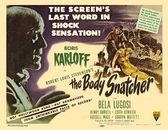 The Body Snatcher Movie Poster Print featuring classic horror artwork.